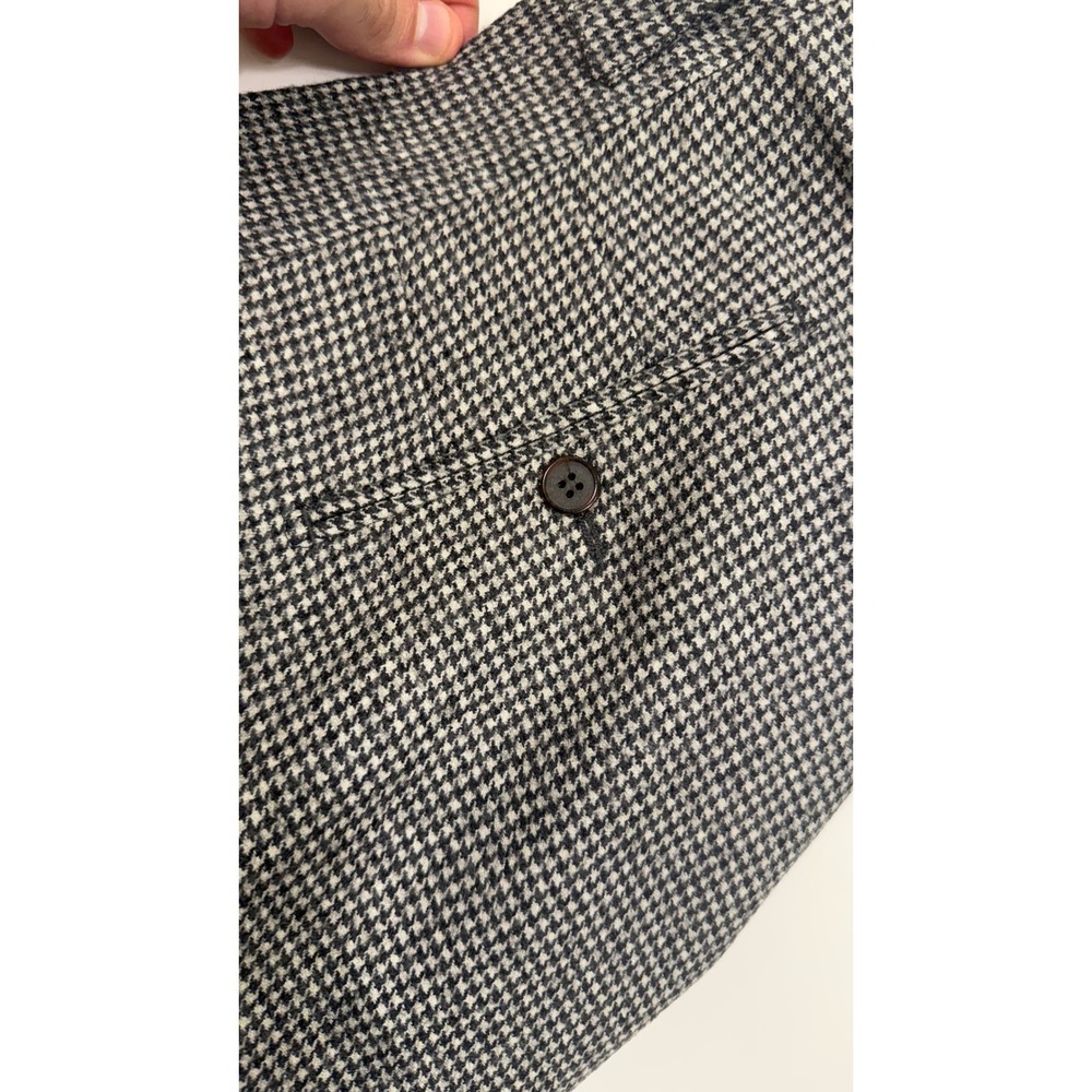 Suitsupply Italy Men Houndstooth Wool Pleated Side Tab Dress Pants - Picture 5 of 9